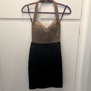 Bebe halter mini dress
